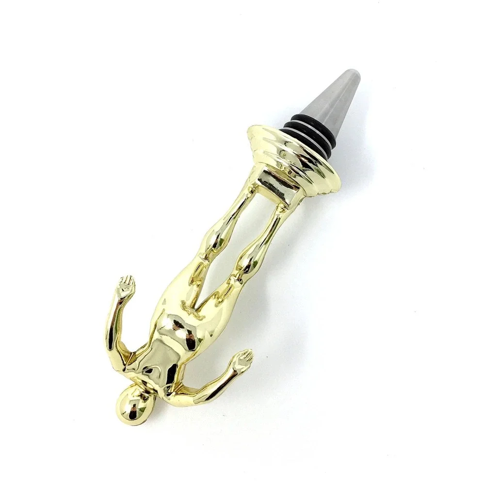 Handmade Bottle Stopper made from Repurposed Swim Trophy